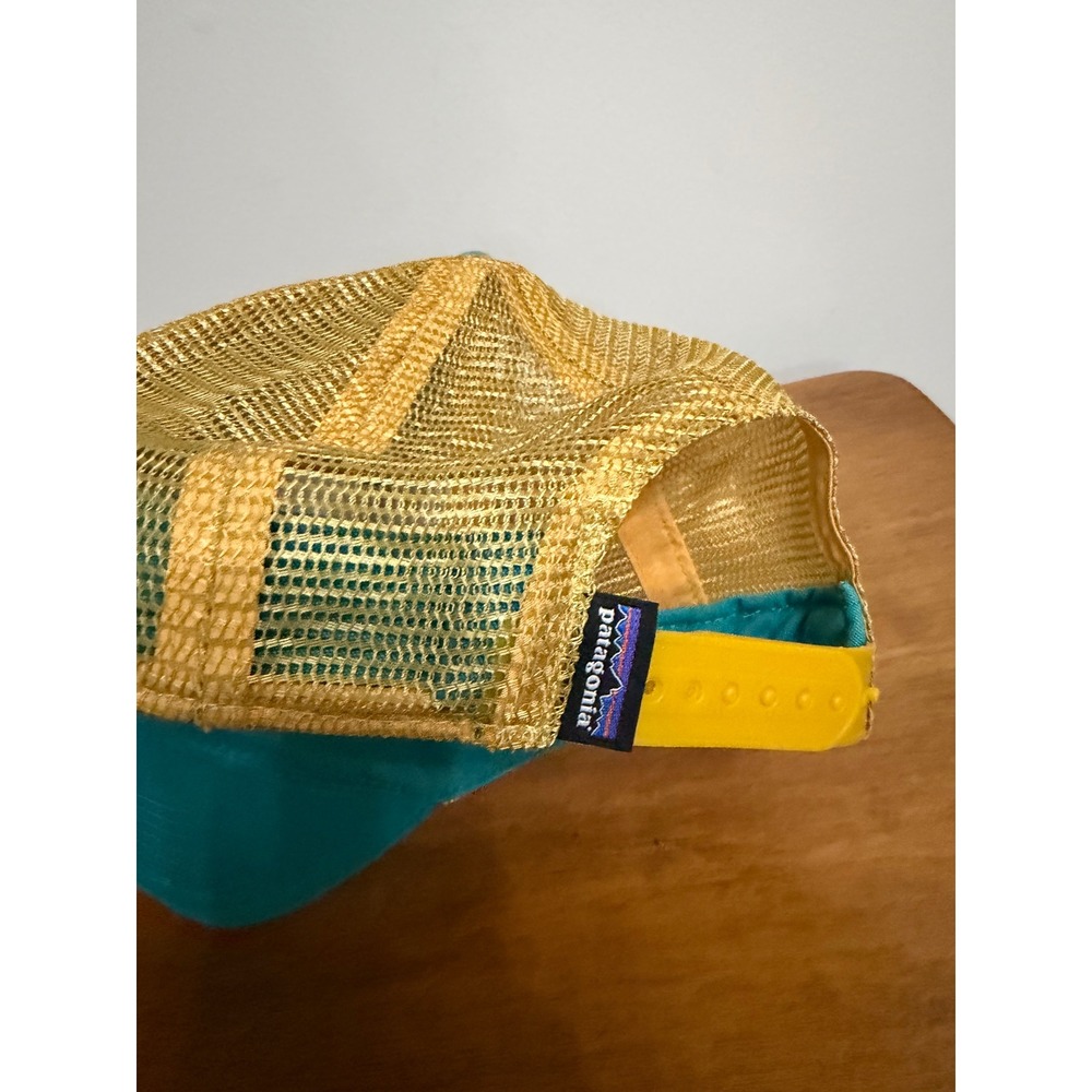 Patagonia Ventura California Trucker Hat Teal Yellow Mesh Snapback Cap 38281 - Picture 4 of 4